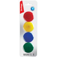 Магниты д/досок d40мм 4шт.Berlingo цветные