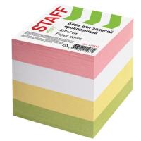 Блок д/з STAFF 8х8см 800л., цветной, проклеенный