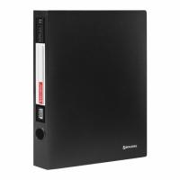 Папка с 2 кольцами 40мм BRAUBERG Стандарт,черная