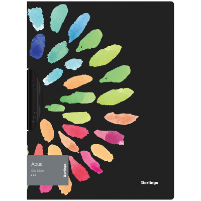 Папка с пластиковым клипом Berlingo "Aqua" с рисунком,450мкм