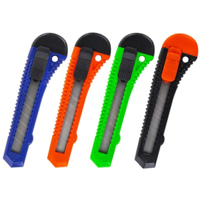 Нож канцелярский 18мм STAFF Basic, цвет корпуса ассорти