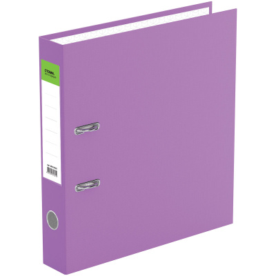 Папка-регистратор СТАММ 5см, бумв., сиреневая