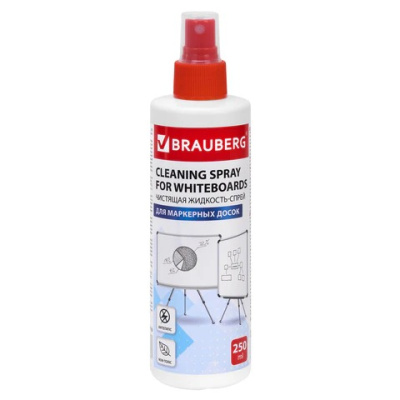 Чистящая жидк.спрей для маркер.досок BRAUBERG, 250мл